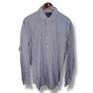Blue & Black Polo Ralph Lauren Estate Dress Shirt Sz L 16.5